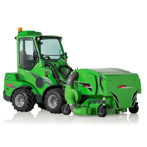 Avant loader collecting lawnmowers UK sales