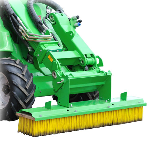 Avant loader attachments - push broom, carousel broom