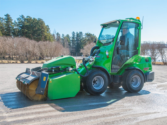 Avant® front loaders - collecting broom UK Avant sales